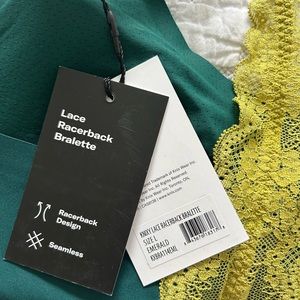 KNIX lace racerback wireless T shirt bra size LG new with tags